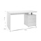 Bureau design blanc laqu&eacute; 3 tiroirs CALIX