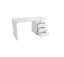Bureau design blanc laqu&eacute; 3 tiroirs CALIX