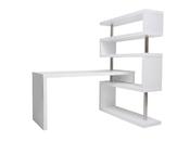 Bureau design blanc laqu&eacute; amovible T-MAX