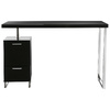 Bureau design laqu&eacute; noir 2 tiroirs LEXI