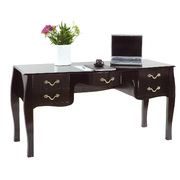 Bureau ministre 5 tiroirs LOUISA - coloris noir image pub1