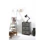 Cabinet  bois et m&eacute;tal industriel 3 tiroirs TREVOR