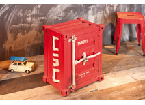 Caisson industriel m&eacute;tal rouge CARGO