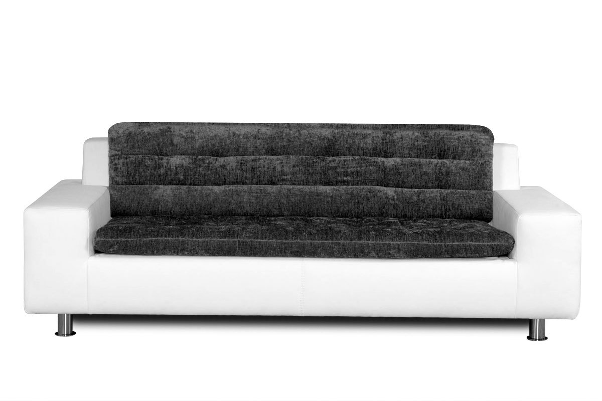 Canap&eacute; 2-3 places design gris et blanc KINLEY