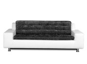 Canap&eacute; 2-3 places design gris et blanc KINLEY