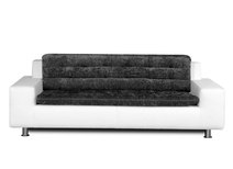 Canap&eacute; 2-3 places design gris et blanc KINLEY