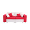 Canap&eacute; 2 places coton modulable rouge et blanc accoudoirs larges UP TO YOU