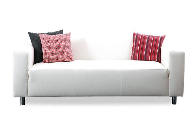 Canap&eacute; 3-4 places design blanc CAPRI