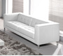 Canap&eacute; 3-4 places design blanc LINCOLN