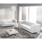 Canap&eacute; 3-4 places design blanc LINCOLN