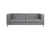 Canap&eacute; 3-4 places design gris LINCOLN
