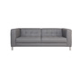 Canap&eacute; 3-4 places design gris LINCOLN
