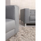 Canap&eacute; 3-4 places design gris LINCOLN
