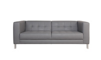 Canap&eacute; 3-4 places design gris LINCOLN