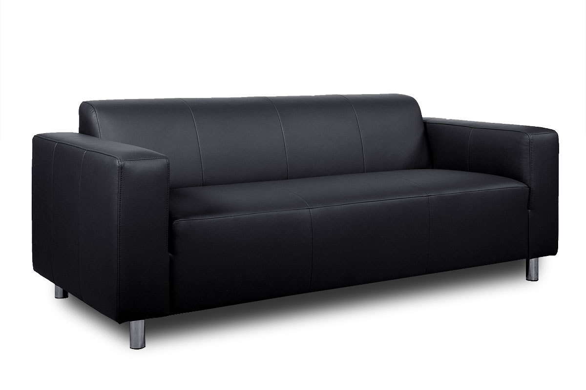 Canap&eacute; 3-4 places design noir CAPRI