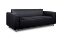 Canap&eacute; 3-4 places design noir CAPRI