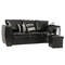 Canap&eacute; 3 places cuir noir NEW CHICAGO