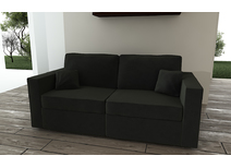 Canap&eacute; 3 places microfibre noir UP TO YOU 