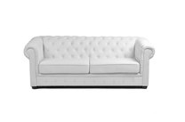 Canap&eacute; Chesterfield 3 places coloris blanc image pub1