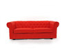 Canap&eacute; Chesterfield 3 places coloris rouge