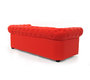 Canap&eacute; Chesterfield 3 places coloris rouge