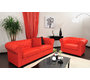 Canap&eacute; Chesterfield 3 places coloris rouge
