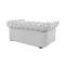 Canap&eacute; Chesterfield argent 2 places design