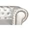Canap&eacute; Chesterfield argent 2 places design