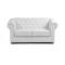 Canap&eacute; Chesterfield blanc 2 places design