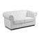 Canap&eacute; Chesterfield blanc 2 places design