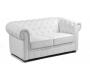 Canap&eacute; Chesterfield blanc 2 places design