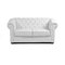 Canap&eacute; Chesterfield blanc 2 places design