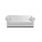 Canap&eacute; Chesterfield blanc 3 places design