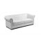 Canap&eacute; Chesterfield blanc 3 places design