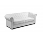 Canap&eacute; Chesterfield blanc 3 places design