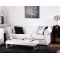 Canap&eacute; Chesterfield blanc 3 places design