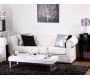 Canap&eacute; Chesterfield blanc 3 places design