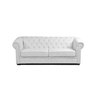 Canap&eacute; Chesterfield blanc 3 places design