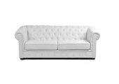 Canap&eacute; Chesterfield blanc 3 places design