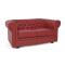 Canap&eacute; Chesterfield groseille 2 places design