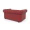 Canap&eacute; Chesterfield groseille 2 places design