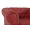 Canap&eacute; Chesterfield groseille 2 places design