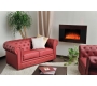Canap&eacute; Chesterfield groseille 2 places design