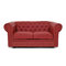 Canap&eacute; Chesterfield groseille 2 places design