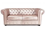 Canap&eacute; Chesterfield nacr&eacute; 3 places design