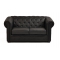 Canap&eacute; CHESTERFIELD noir 2 places