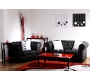 Canap&eacute; CHESTERFIELD noir 2 places