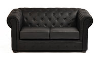 Canap&eacute; CHESTERFIELD noir 2 places