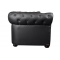 Canap&eacute; CHESTERFIELD noir 3 places