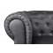 Canap&eacute; CHESTERFIELD noir 3 places